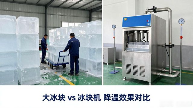 大冰块和冰块机哪个更划算_新都车间防暑降温大冰块_车间大冰块降温效果怎么样